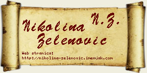 Nikolina Zelenović vizit kartica